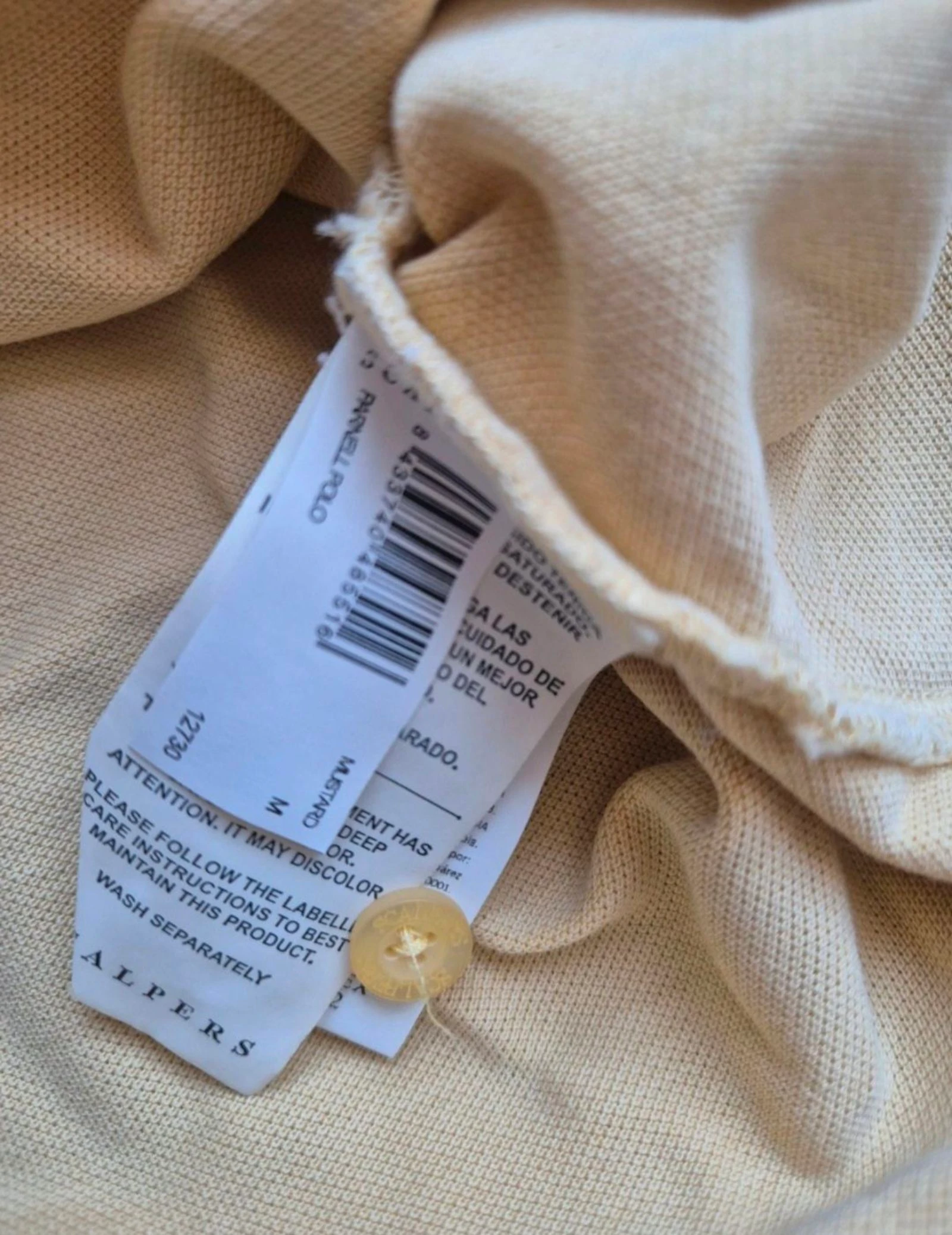Polo amarelo Scalpers. Tamanho M – photo 5